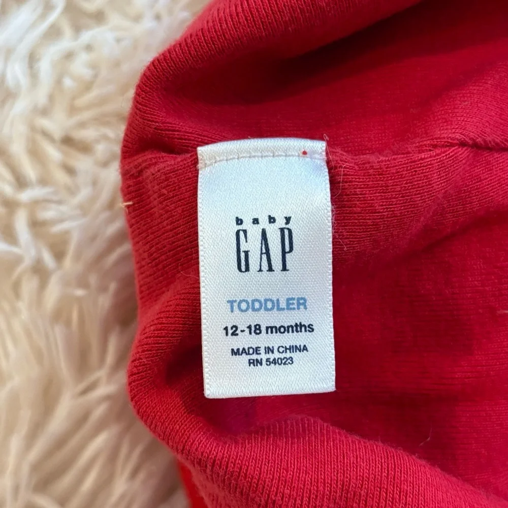 Baby Gap Red Dalmatian Knit Hat and Mittens Set
